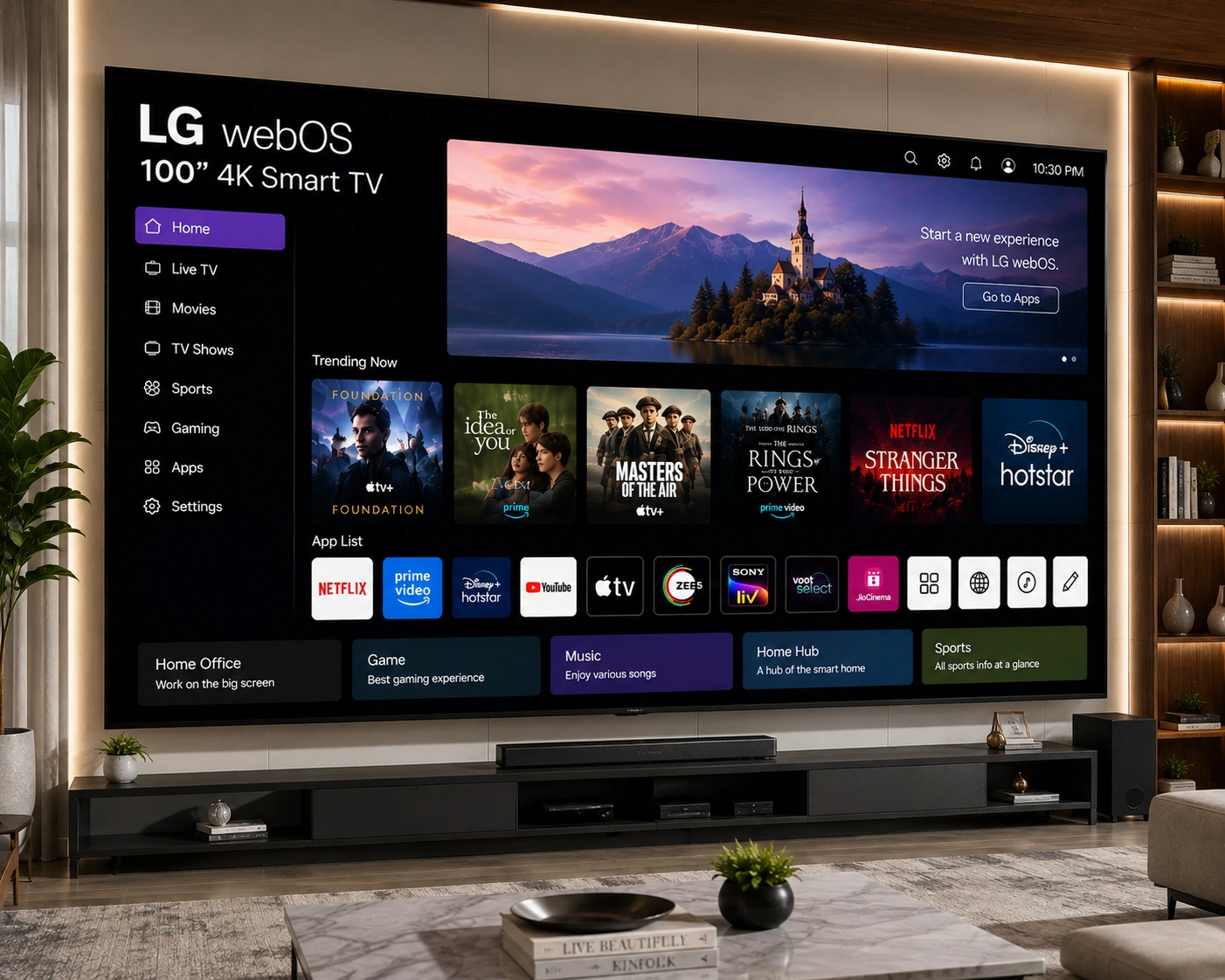 100 Inch LG WebOS Smart TV