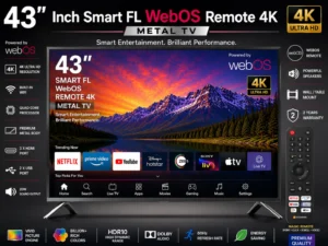 43 Inch Smart FL WebOS Remote 4K Metal TV