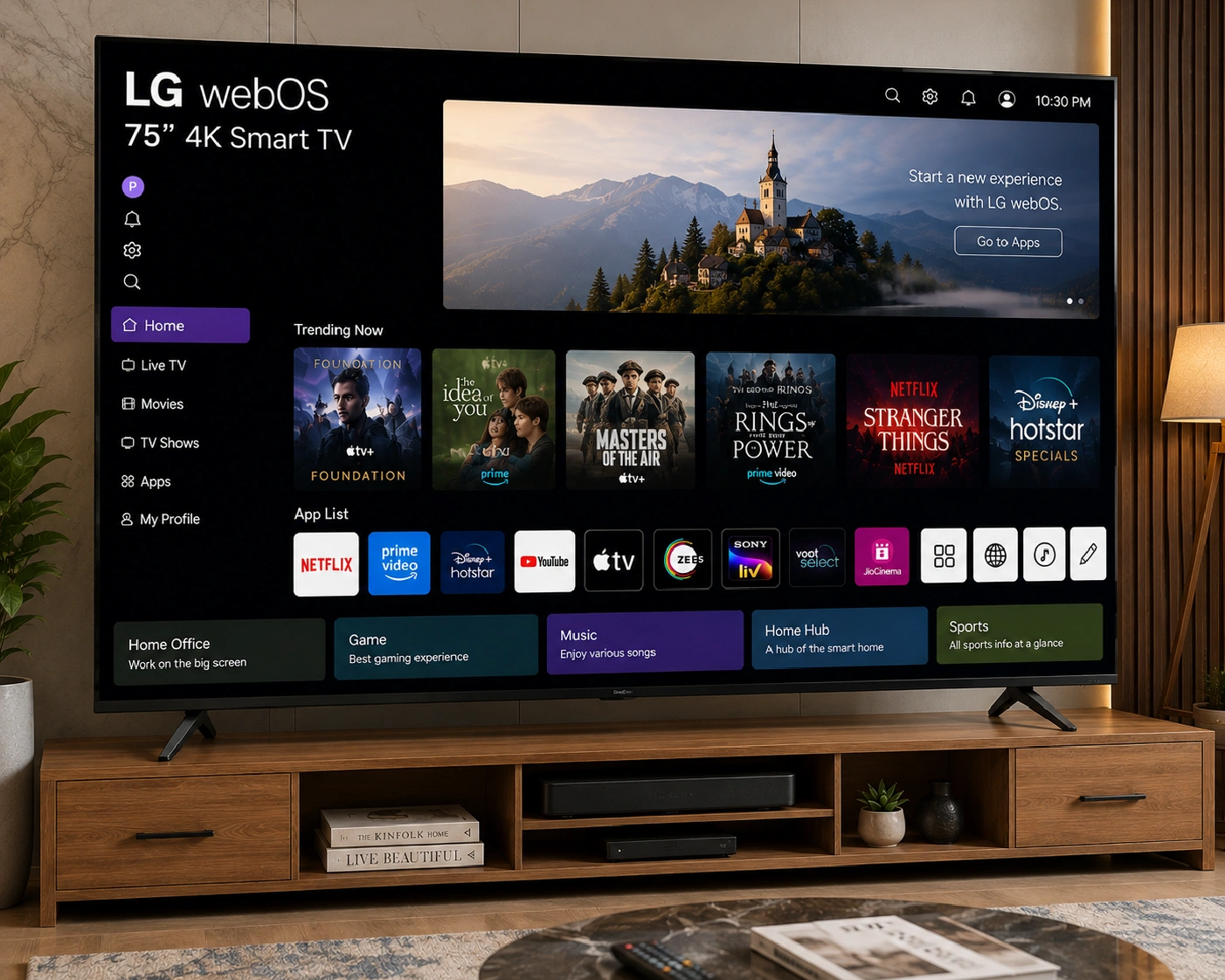 75 Inch LG WebOS Smart TV